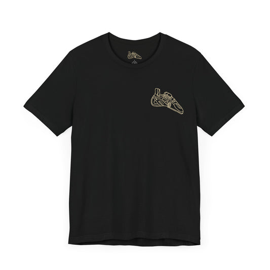 Unisex Jersey Short Sleeve Tee "Climb rocks pet dogs"