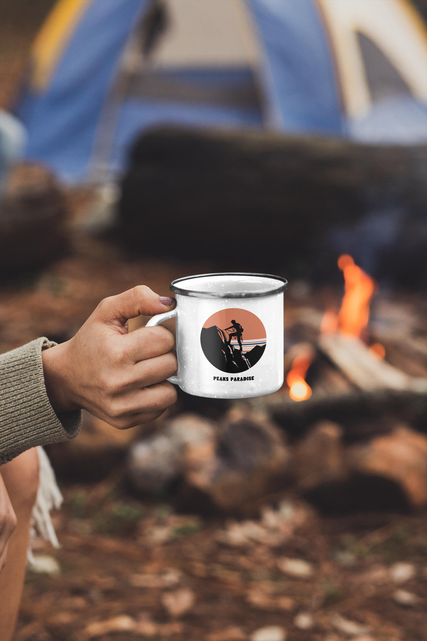 Peaks Paradise Enamel Camping Mug "Peaks Paradise"